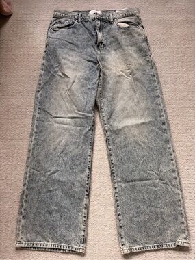 PacSun Men's Light Washed Gray Relaxed Jeans